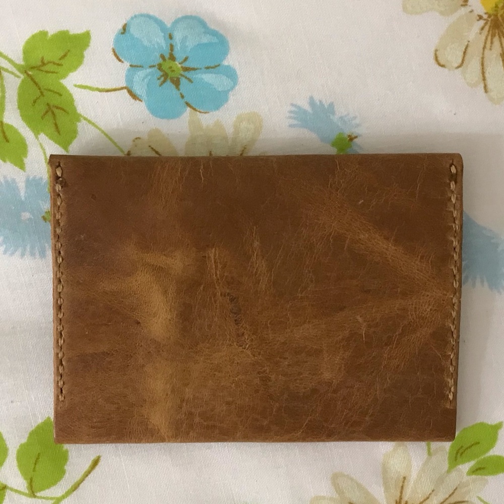 Hand Crafted Brown Leather Wallet - Picture 5 of 5